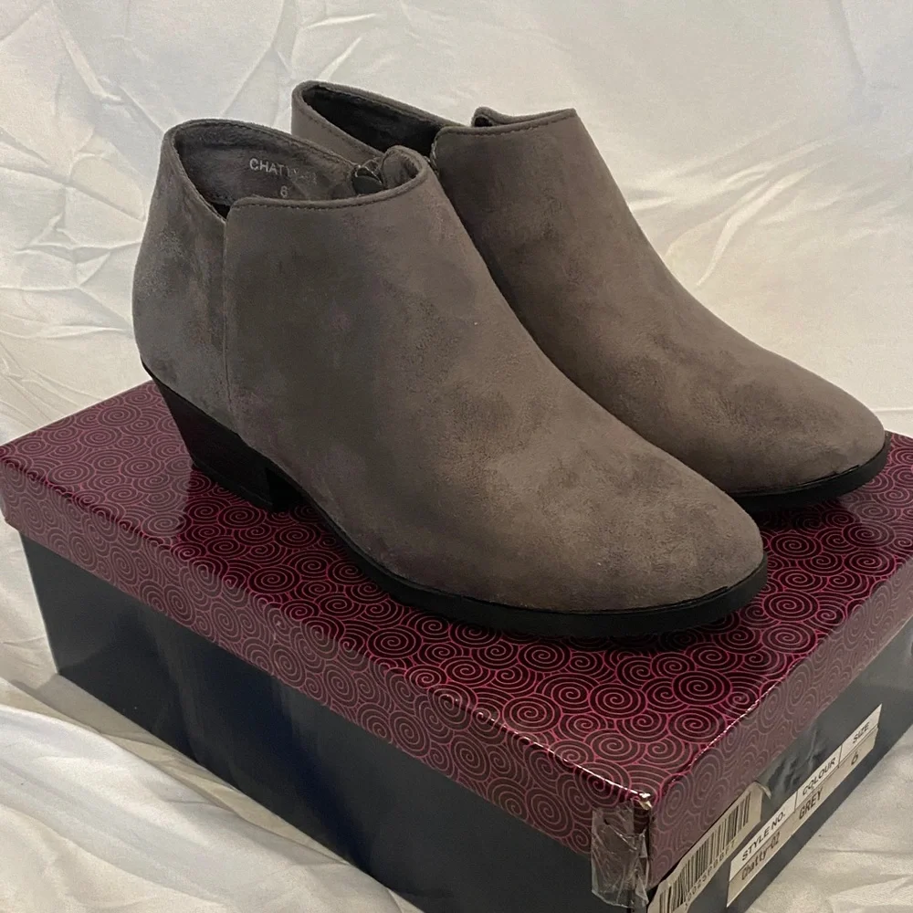 Charming Gray Ankle Booties